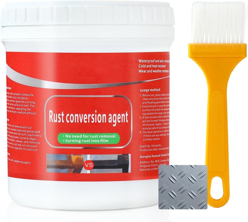 winblot Rust Conversion Agent 300g, Multi-Functional Anti-Rust Paint, Water-Based Metallic Paint, Rust Remover for Metal,Universal Anti-Rust Paint Rust Removal Conversion Agent (Grey) - Image 1